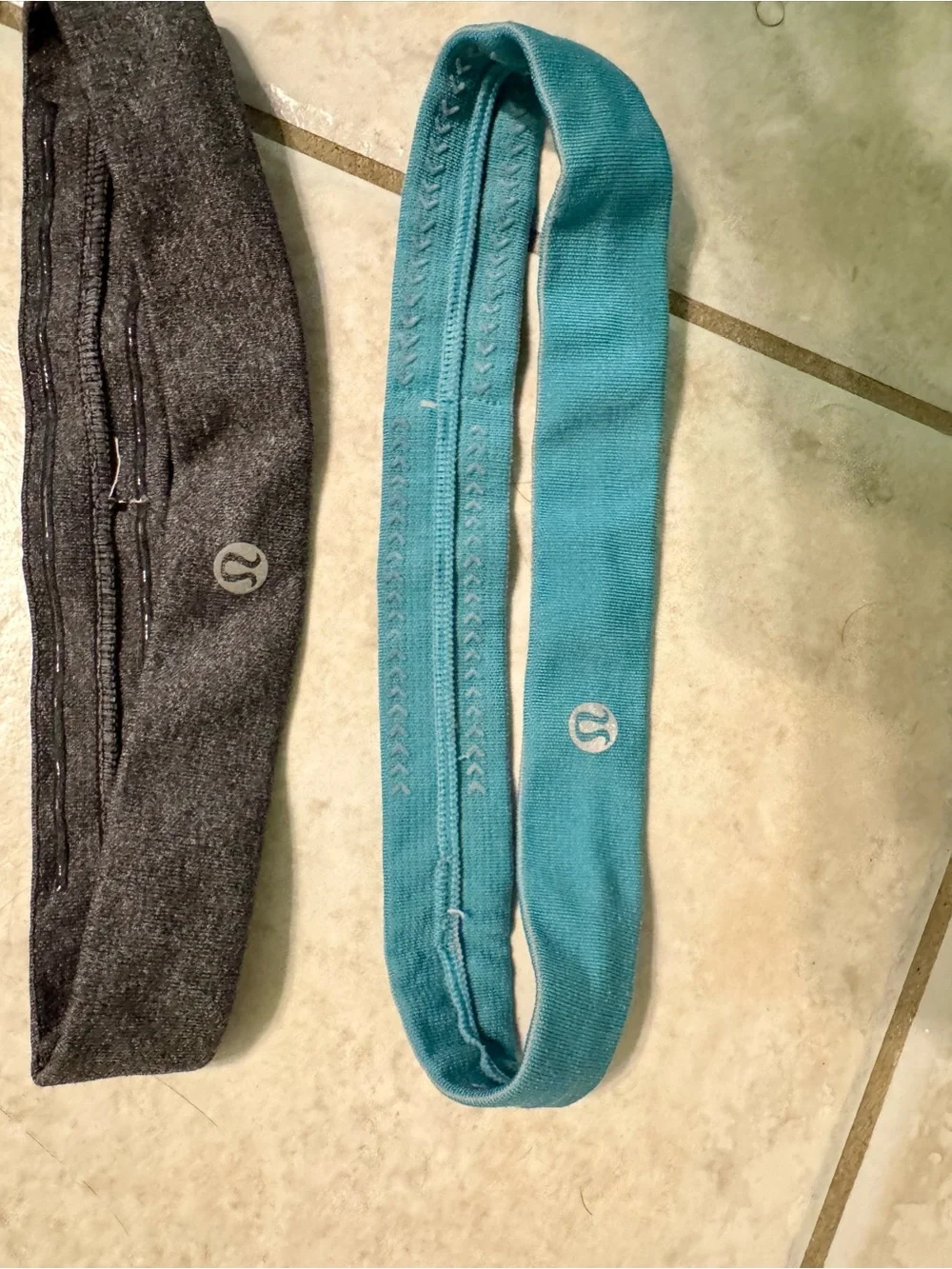 Lululemon Headband Bundle Lot of 3 Grip Running Yoga Black Gray Blue